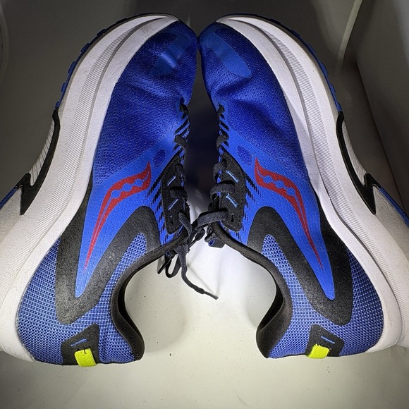 Saucony Men's  Axon 2 Running Shoes 4mm Offset Blue Raz Acid Size 9.5 - Picture 4 of 10